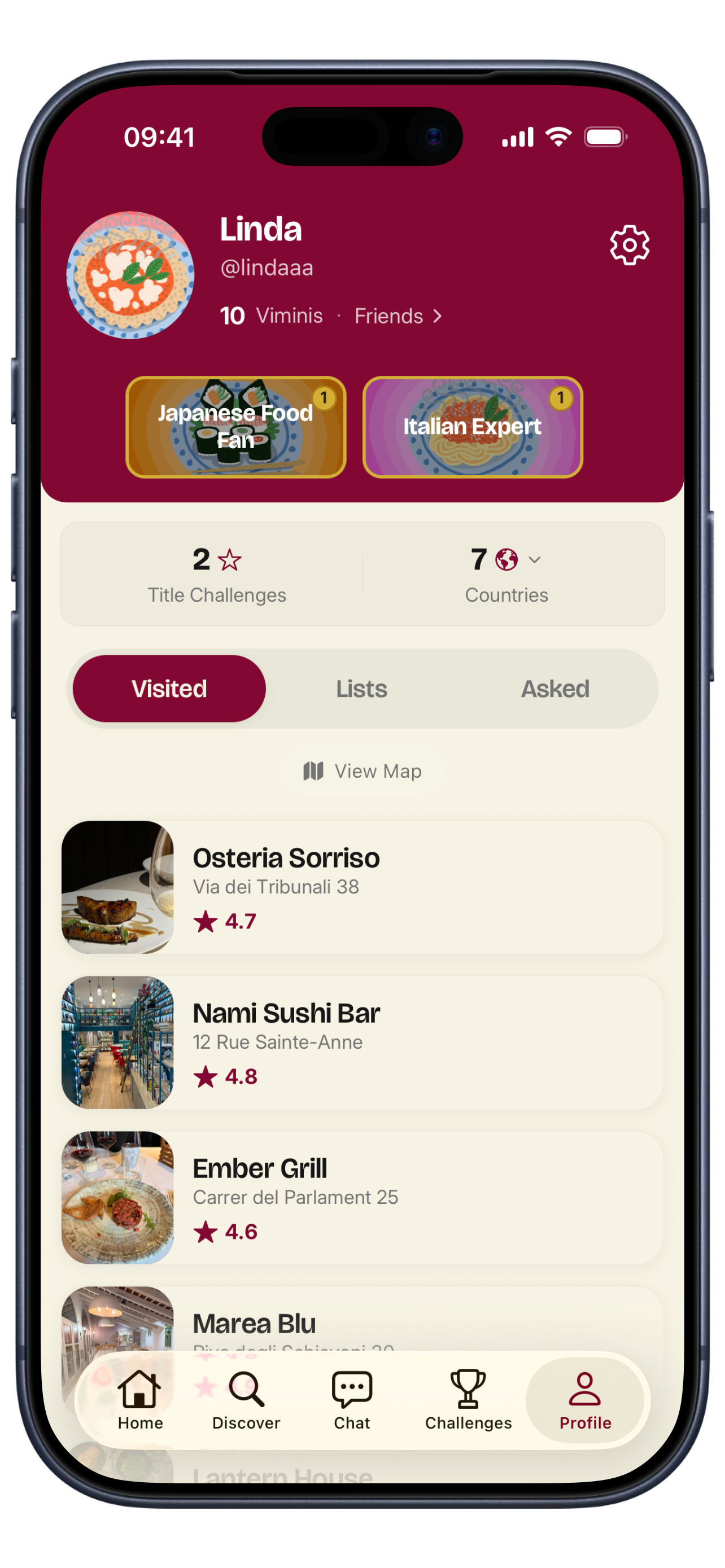 Keep your food profile organized